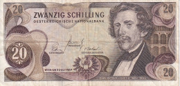 BILLETE DE AUSTRIA DE 20 SCHILLING DEL AÑO 1967 (BANKNOTE) - Autriche