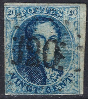 BELGIQUE Ca.1849-50:  Le Y&T 4, TB Obl. GC 120 - 1849-1850 Medaillen (3/5)