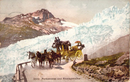 SUISSE - Furkastrasse Und Rhonegletscher - Carte Postale Ancienne - Autres & Non Classés