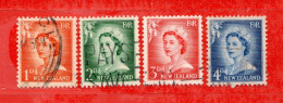 (Us8) NUOVA ZELANDA  °-1956 -  Yvert. 352-354-354A-354B. Used. - Gebraucht