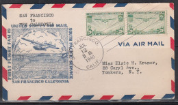 USA - 1940 Jul 12: F/F San Francisco To Noumea, Cachet, Bs - 1c. 1918-1940 Storia Postale