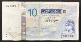 TUNISIA TUNISIE 10 Dinara  2005 - 11 - 7 Circolata Bb LOTTO 4144 - Tunisia