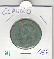 HEXP031 MONEDA ROMANA CLAUDIO - Autres & Non Classés