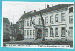 * Menen - Menin (West Vlaanderen) * Collège Saint Louis, Sint Lodewijk's College, école, School, Entrée Façade, Old - Menen