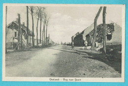 * Geluveld - Gheluvelt (Zonnebeke - Ieper - Ypres) * (Uitgever A. Herman - Hoet) Weg Naar Ypern, Menenstraat, Ruines - Zonnebeke