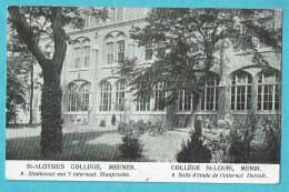 * Menen - Menin (West Vlaanderen) * (nr 9) Sint Aloysius College, Collège Saint Louis, Salle D'étude Internat, Dortoir - Menen