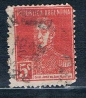 SELLO USADO ARGENTINA 1923 YVES 281 VER - Oblitérés