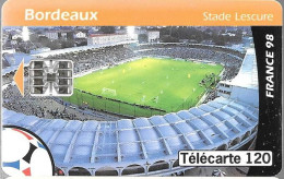 CARTE-PUCE-PUBLIC-F873.985-120U-SC7-06/98-BORDEAUX-STADE DE FOOT-N°Etroit-C85124769/N°Puce Commencant Par 7-N°-Util-TBE- - 1998