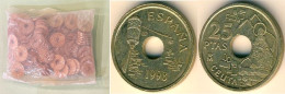 C1998 BOLSA CON 100 MONEDAS ESPAÑA 1998 25 PESETAS SIN CIRCULAR - 25 Pesetas