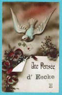 * Eke - Eecke (Nazareth - Oost Vlaanderen) * (DIX Paris 1267) Fantaisie, Une Pensée D'Eecke, Pigeon, Dove, Fleurs - Nazareth