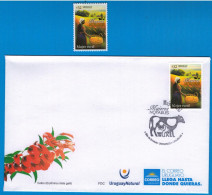 Uruguay 2023 ** Stamp & FDC Notable Women: Rural Woman, Peasant. Cows, Field, Fruits. - Agriculture