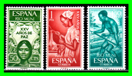 ESPAÑA  COLONIAS ESPAÑOLAS ( RIO MUNI - AFRICA ) 2 DE SELLOS AÑO 1965 XXV AÑOS DE PAZ - NUEVOS - - Rio Muni