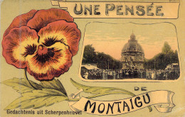 BELGIQUE - MONTAIGU - Une Pensée De MONTAIGU - Encart De La Ville - Code Postale Ancienne - Andere & Zonder Classificatie