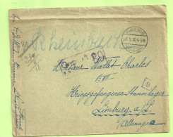 Brief (met Inhoud) FLEURUS 27/3/18 Naar "Kriegsgefangenen LIMBURG S/Lhan -Rheinbach , Stempel GEPRUFT  (B2715) - Prisioneros