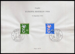 Germany Bonn 1958 / Europa CEPT / Souvenierblatt - 1958