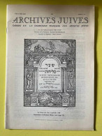 Archives Juives. N°1 Et 2- La Porte Du Ciel, Lunéville/ 30 Août 1985 - Autre Magazines