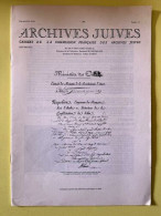 Archives Juives. N°1 Et 2- Lettre De Nomination D'Asser Lion  / Avril 1989 - Autre Magazines