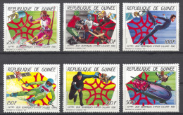 Guinea, Guinee, 1987, Olympic Winter Games Calgary, Sports, MNH, Michel 1154-1159A - Guinée (1958-...)
