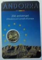 Andorra 2 Euro 2014 (2016) "Council Of Europe" BiMetallic UNC - Andorra