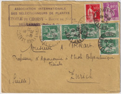 FRANCE - 1935 - Type Paix - 5xYv.280, Yv.281 & Yv.283 Sur LSC (2ème échelon) De VERSAILLES à ZURICH, Suisse - Briefe U. Dokumente