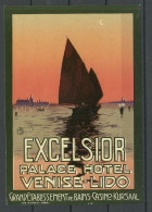 ITALY Italia Excelsior HOTEL Venice Lido Vignette Advertising Poster Stamp Reklamemarke MNH - Hotel- & Gaststättengewerbe
