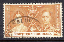 NORTHERN RHODESIA - 1937 CORONATION 2d STAMP FINE USED SG 23 - Rodesia Del Norte (...-1963)