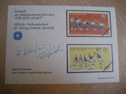 Bowling Bowls Basket Basketball Olympics 1983 Official Druck Proof Special Color Print Epreuve Imperforated GERMANY - Petanque