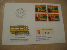 BERN 1980 Postes Suisses Service Des Voyageurs Bus Autobus Registered Cancel Cover SWITZERLAND Traffic Auto - Bus
