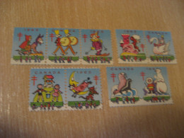 1963 Clown Circus ...  Christmas TB Tuberculosis 9 Poster Stamp Vignette CANADA Tuberculose Label Seal Health Sante - Vignettes Locales Et Privées