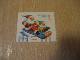 1985 Sleigh Sled Christmas TB Tuberculosis Poster Stamp Vignette CANADA Tuberculose Label Seal Health Sante - Privaat & Lokale Post