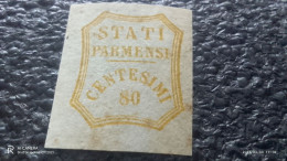 İTALYA- ESKİ DEVLETLER- PARMA-GEÇİCİ HÜKÜMET -1859- 80 CENTESİMİ (CODE (6000  EURO) - Non Classificati