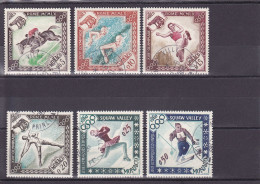 J.O. DE SQUAW VALLEY ET ROME UNE SéRIE DE 6 VAL OBLITéRé  N° 532/537 YVERT ET TELLIER 1960 - Usados