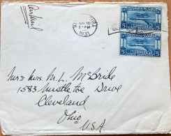 CUBA-1931 COVER USED TO USA HAVANA HARBOUR HELECAPTURE, 2 STAMPS, PANAMA PACIFIC LINE, FLAG, HAVANA CITY CANCEL. - Covers & Documents