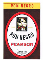 ETIQUETA RON NEGRO PEARSON ESTAMPA COMERCIAL ANTIGUA ** - Alcools