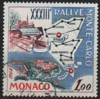 MONACO - XXXIéme Rallye Monte-Carlo - Itinéraire De Paris à Monte Carlo - Oblitérés