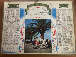 CALENDRIER ALMANACH DES POSTES  1955 / JOYEUX CAVALIERS - Tamaño Grande : 1941-60