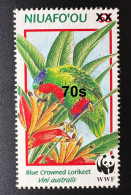 Niuafo'ou 1998 / 2010 Mi. 327 WWF W.W.F. Faune Fauna Overprint Surchargé Blue Crowned Lorikeet Oiseau Vogel Bird Parrot - Unused Stamps
