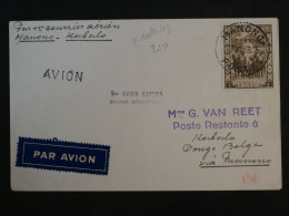 C CONGO BELGE  BELLE  LETTRE  RR 1933 1ER VOL  MANONO A KERBOLO  +AFF. PLAISANT+ - Covers & Documents