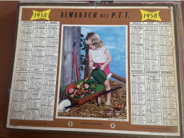 CALENDRIER ALMANACH DES POSTES  1958 / FLEURISTE - Big : 1941-60