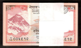Lot 100 Pcs 1 Bundle Nepal 5 Rupees 2020 UNC Taken From Brick - Népal