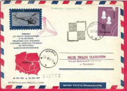 POLONIA - VOLO CON ELICOTTERO DA POZNAN *28.8.64* A WARKA - SU BUSTA SOUVENIR - Covers & Documents