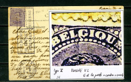 Belgique  N° 139 Type II   Variété V2  G à La Perle + Cadre + Encoches   Sur Carte Postale - 1901-1930