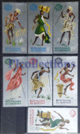 N843- BURUNDI 1965 DANZATORI E PERCUSSIONISTI - DANCERS AND DRUMMERS FULL SET 7 STAMPS VLH - Unused Stamps