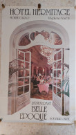 Affiche Publicitaire De Tourisme Pour Le Célèbre Hôtel Hermitage à Monte-Carlo - Posters