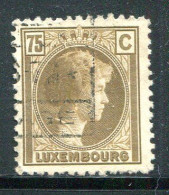 LUXEMBOURG- Y&T N°176- Oblitéré - 1926-39 Charlotte Rechtsprofil