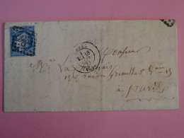 BQ 5 FRANCE  BELLE LETTRE  1873 LAVAL A  PARIS +N°60+   +AFF. INTERESSANT+ - 1871-1875 Ceres