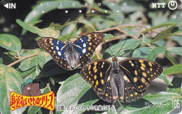 TARJETA DE JAPON DE UNA MARIPOSA (BUTTERFLY) - Mariposas