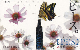 TARJETA DE JAPON DE UNA MARIPOSA (BUTTERFLY) - Mariposas