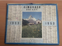 CALENDRIER ALMANACH DES POSTES  1953 / MONTAGNE - Big : 1941-60