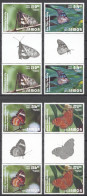 Samoa, 2015, Butterflies, Insects, Animals, MNH Gutter Pairs, Michel 1255-1258 - Samoa